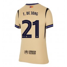 Barcelona Frenkie de Jong #21 Bortedrakt Kvinner 2025-26 Kortermet